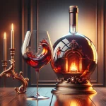 Bouteille de Carménère vin rouge entourée de grappes de raisin et de verres, mettant en avant ses saveurs uniques et riches.