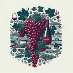 Cépage Zweigelt : grappes de raisins rouge profond sur une treille, symbolisant les origines et caractéristiques du cépage.