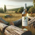 Image représentant une grappe de raisins Folle Blanche avec des feuilles verdoyantes en arrière-plan, symbolisant les trésors de cette variété de vin.