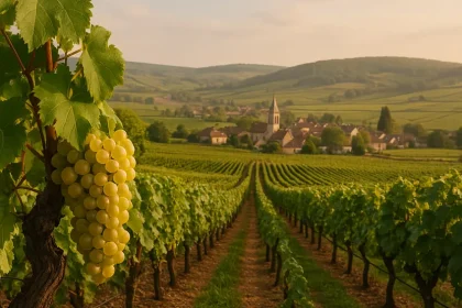 Vins de Bourgogne dans des verres élégants