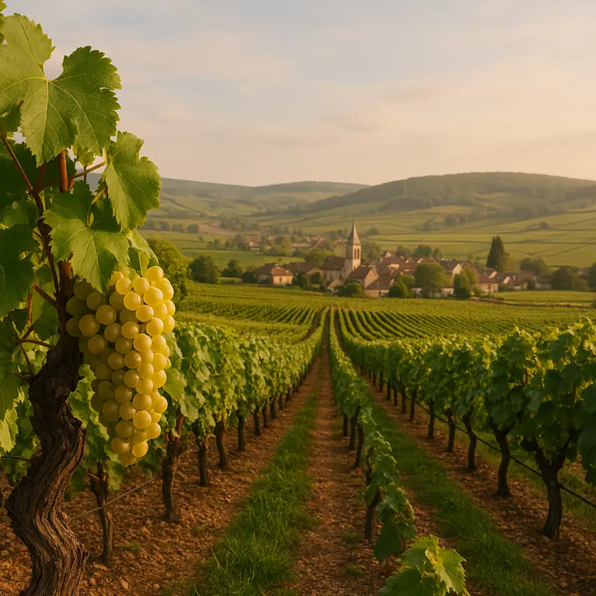 Vins de Bourgogne dans des verres élégants