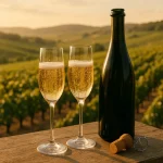 Verres de Champagne sur table festive élégante