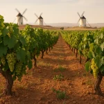 Vins de La Mancha dans un vignoble verdoyant