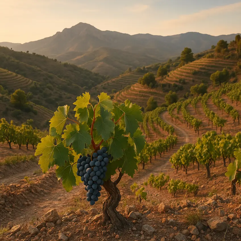 Vignoble en terrasses du Priorat espagnol.