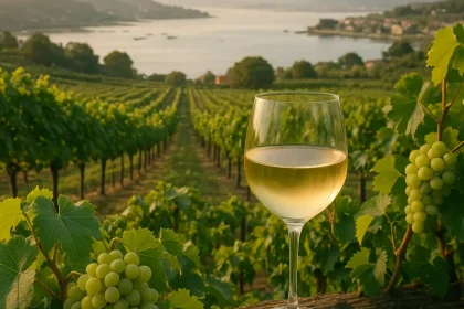 Vignobles de Rias Baixas sous le soleil.