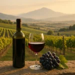 Vins des Abruzzes dans un paysage viticole
