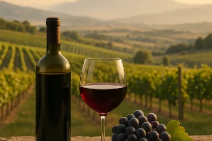 Vins des Abruzzes dans un paysage viticole