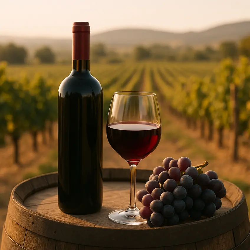 Vignes et bouteilles de Vin Alentejo