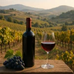 Vignobles de Bierzo et bouteilles de vin
