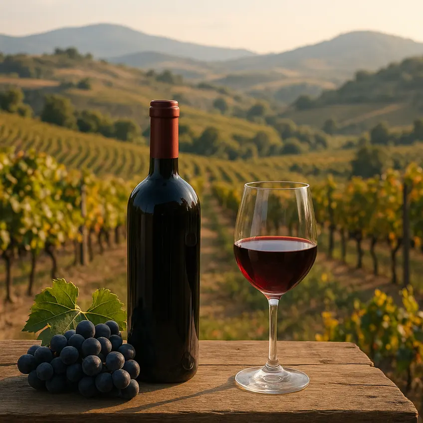 Vignobles de Bierzo et bouteilles de vin