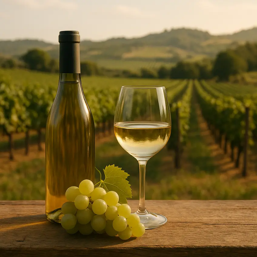 Vignes ensoleillées de Vin Casablanca, région viticole