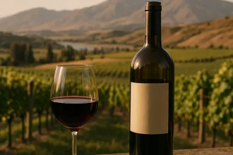 Vignobles de Vin Central Otago au soleil