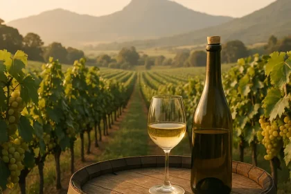Vins de Constantia dans des verres élégants