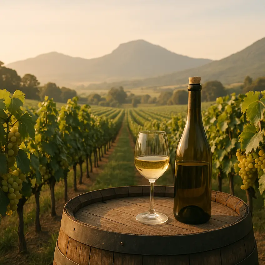 Vins de Constantia dans des verres élégants