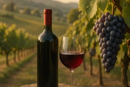 Vins Dao dans une cave ensoleillée.