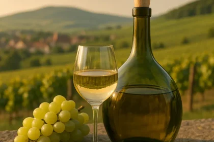 Vins de Franken dans un paysage viticole.