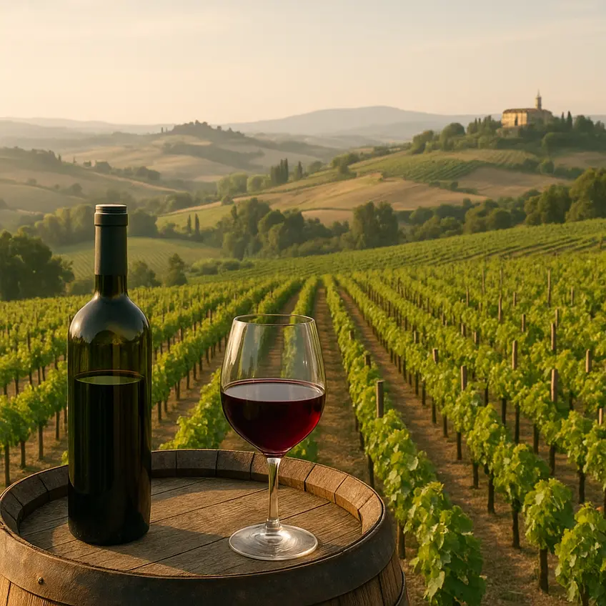 Vins des Marches dans un paysage viticole