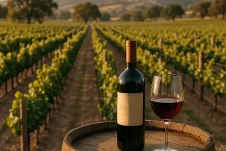 Vignoble à Paso Robles, vins renommés.
