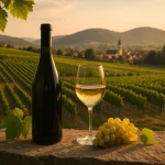 Vignes et bouteilles de Vin Pfalz