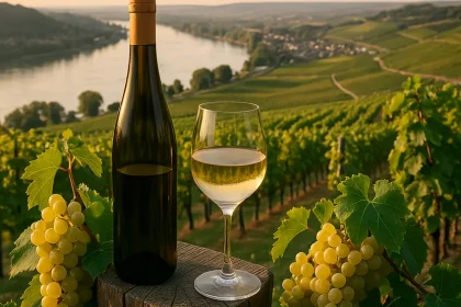 Vins du Rheingau dans un vignoble verdoyant