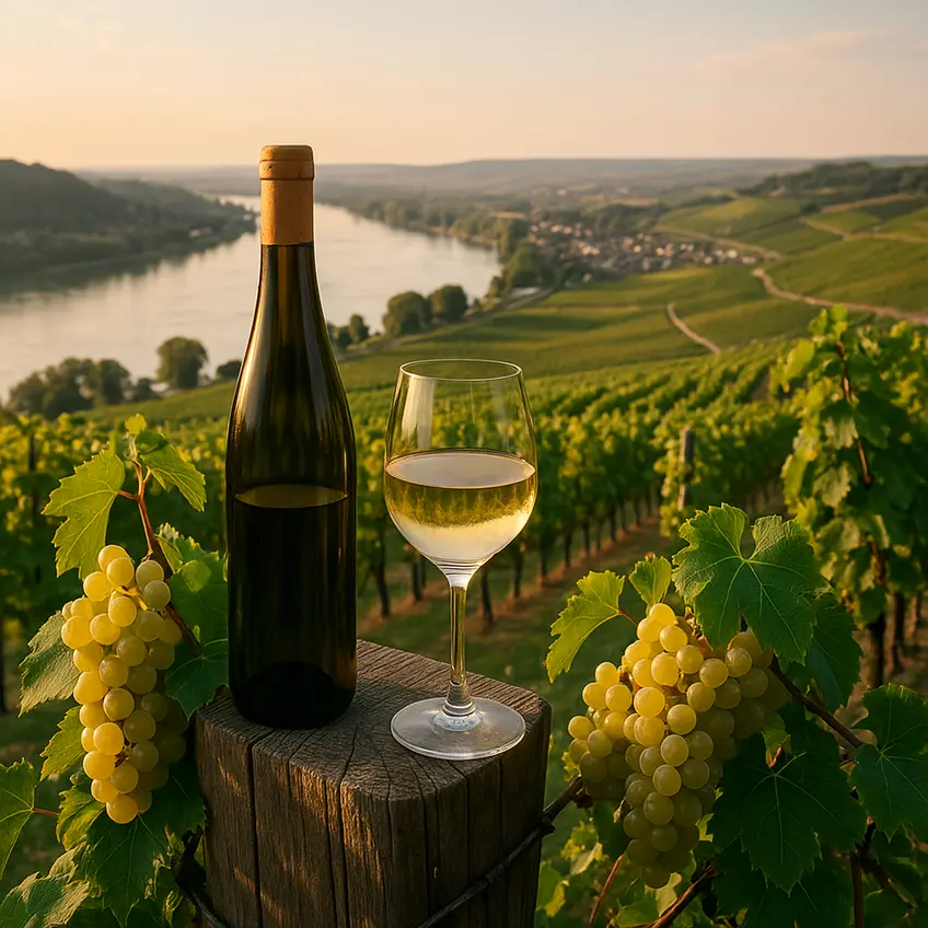 Vins du Rheingau dans un vignoble verdoyant