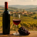 Bouteilles de vin Rioja sur une table.