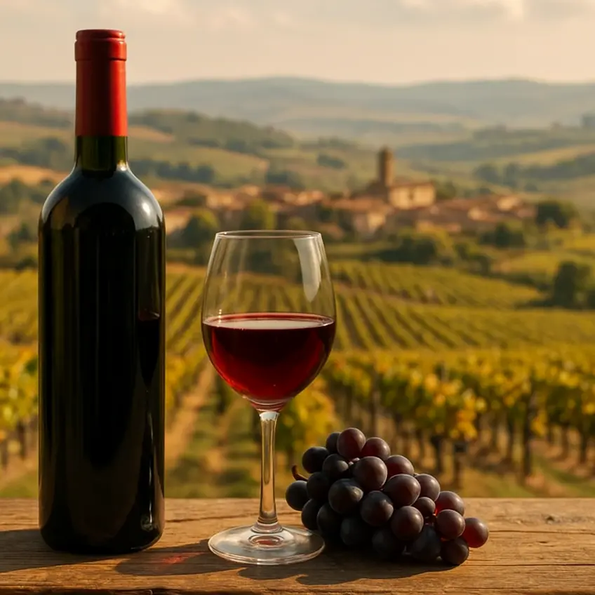 Bouteilles de vin Rioja sur une table.