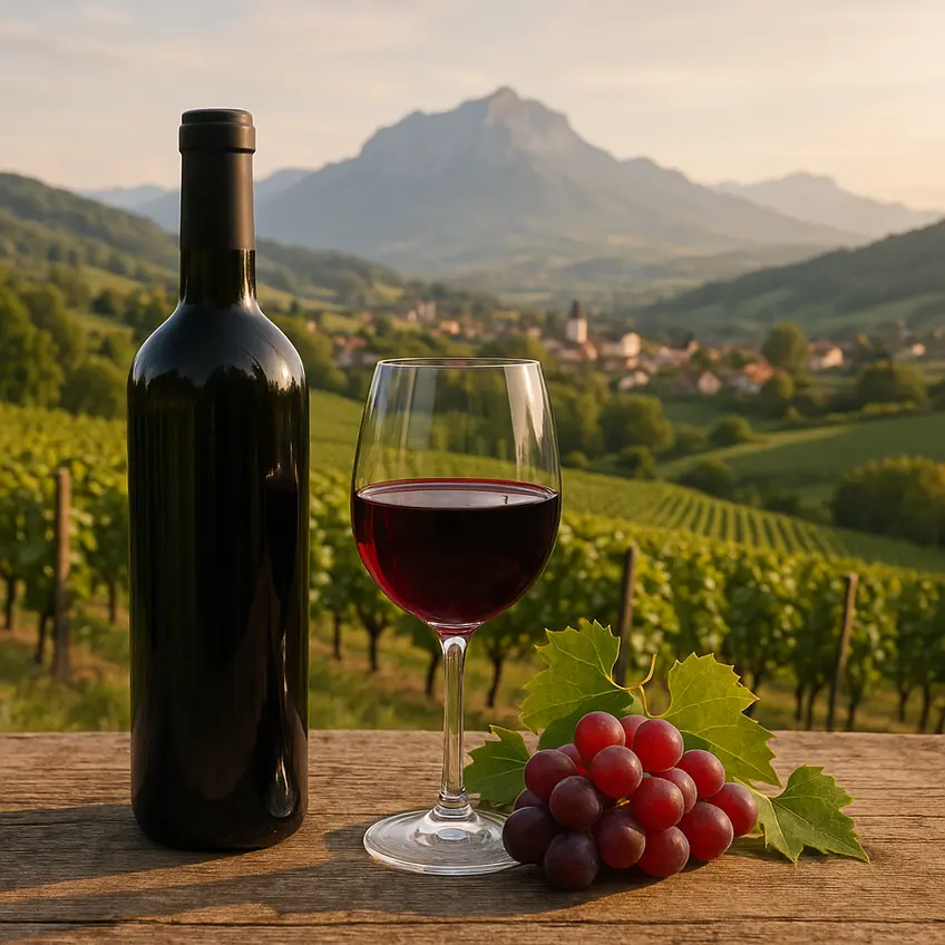Vignobles et bouteilles de Vin Savoie
