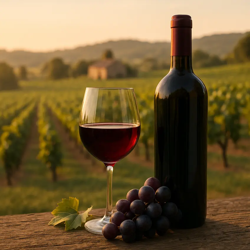 Vignes du Vin Sud Ouest ensoleillées.