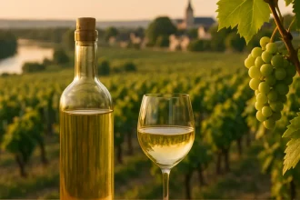 Bouteilles de Vin Val de Loire au soleil