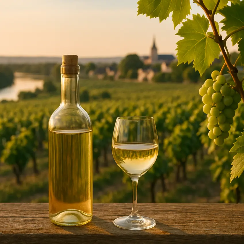 Bouteilles de Vin Val de Loire au soleil