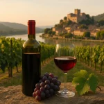 Vignobles et bouteilles de vin Valence