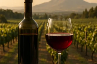 Vignoble du Washington State avec raisins murissants